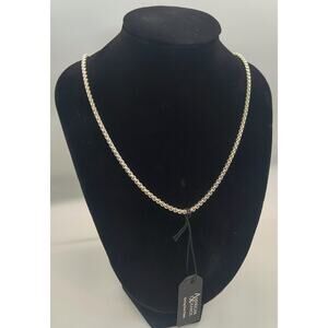 AX Men's 3mm Silver Silvertone Box Link Chain 22" BNWT